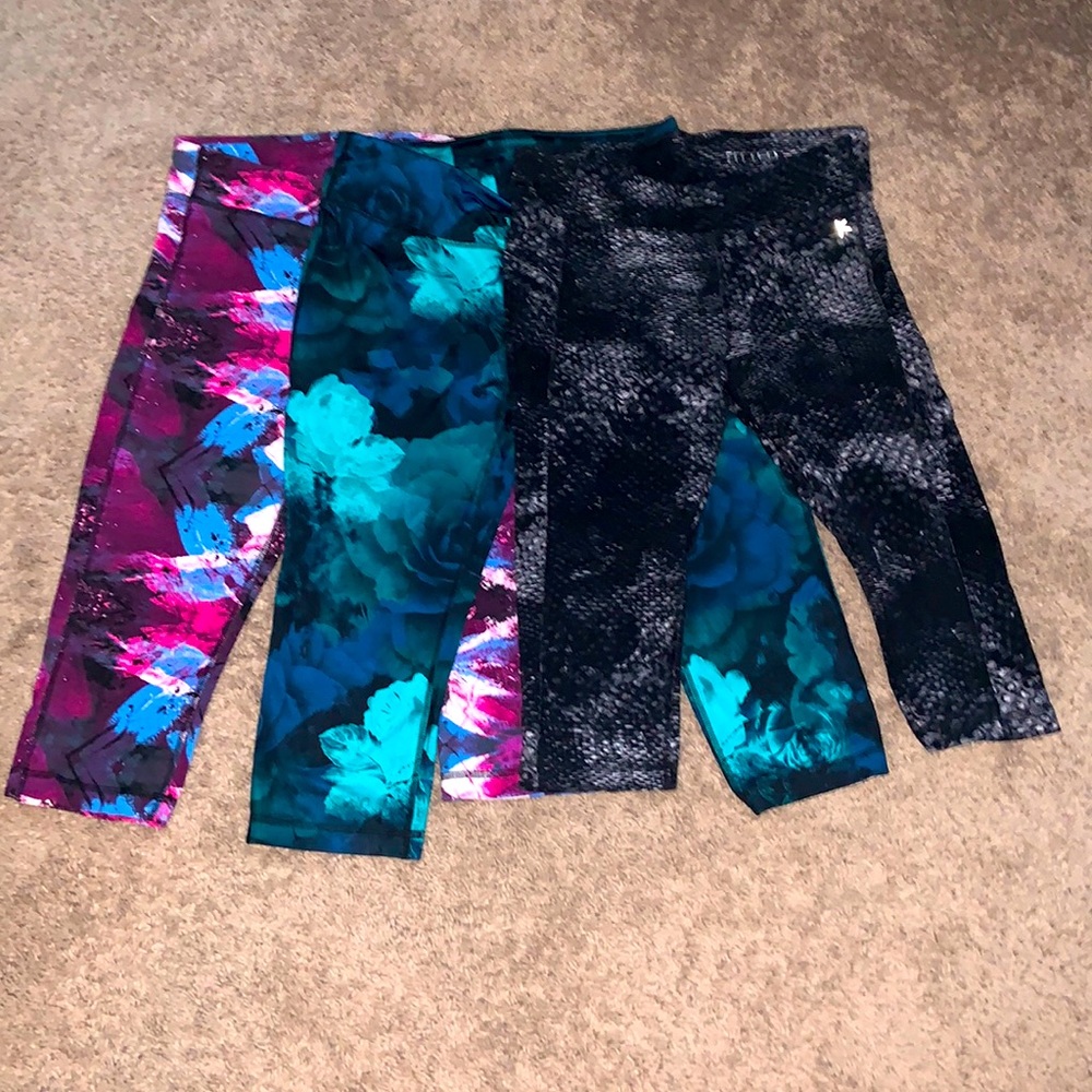 Lot of 3 Danskin Now workout capris